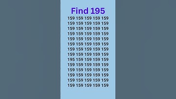 can you find 195 in 5 seconds? #wordpuzzlegame #game #mathematics #mindbendingquiz #puzzle6 5