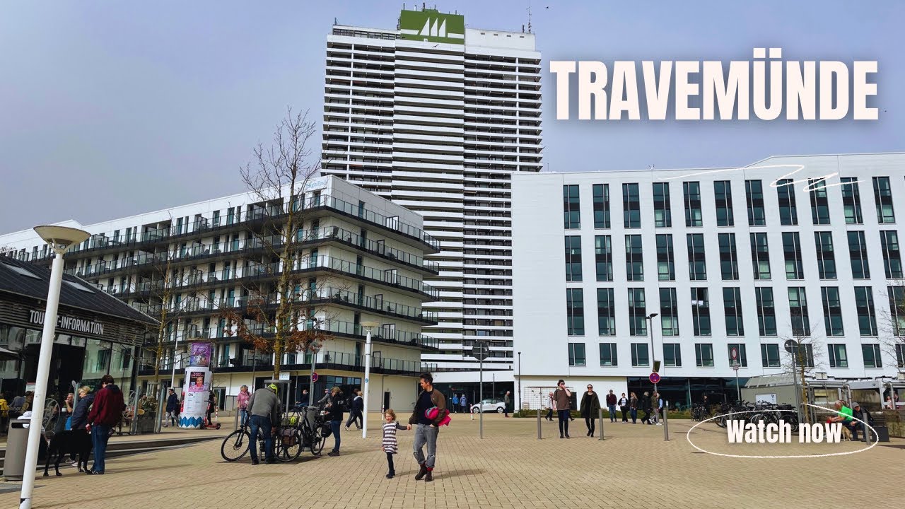 Lübeck Travemünde Promenade Strand 4K März 2024