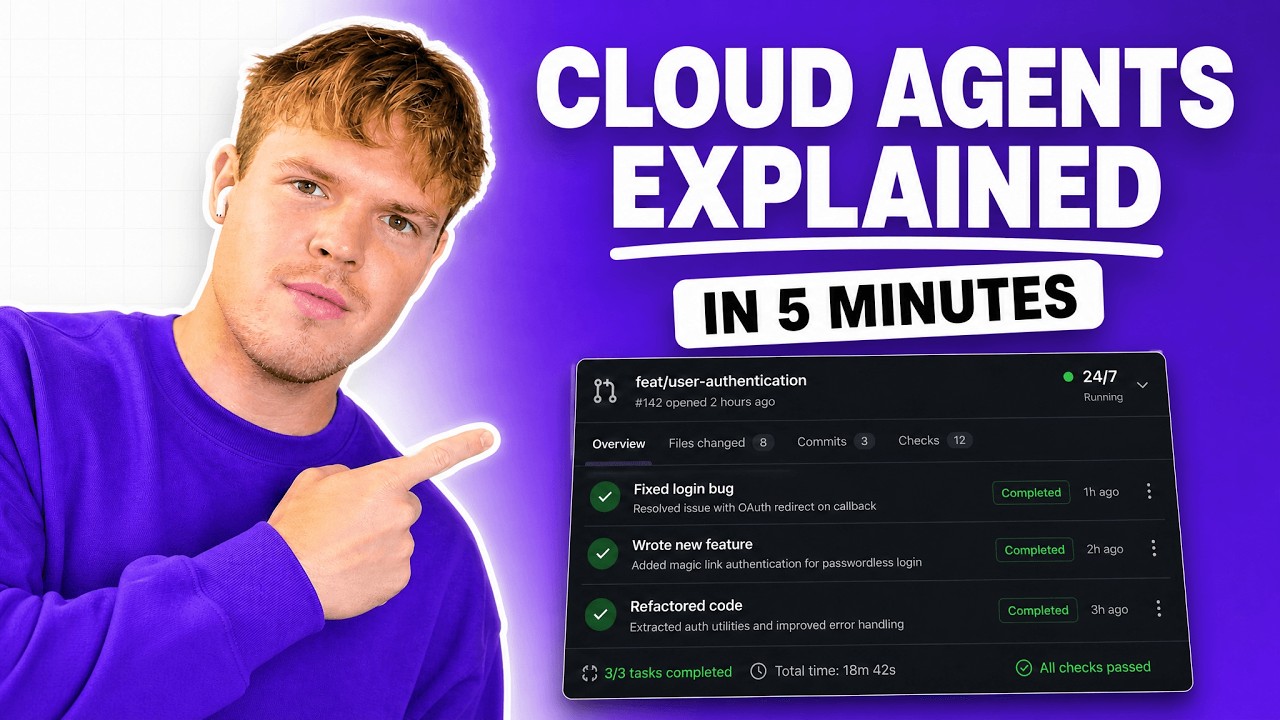 Cloud Agents Explained in 5 Minutes (for beginners)
