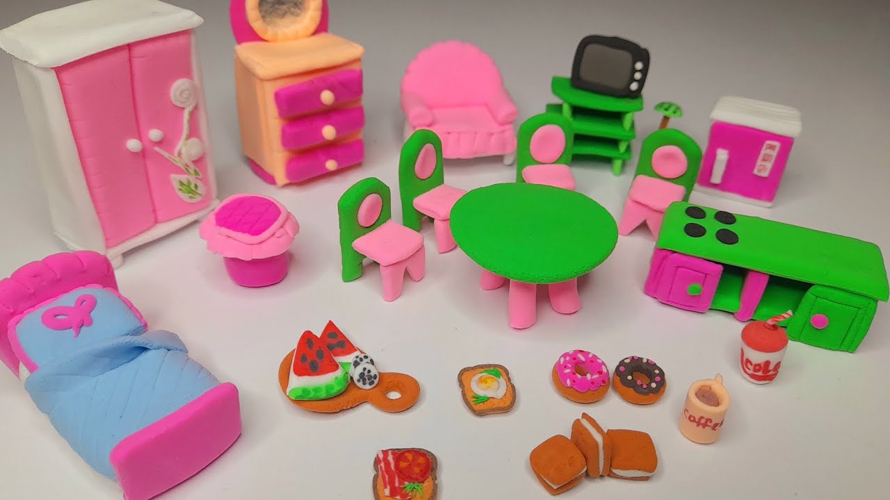 DIY How to Make Homemade Polymer Clay Furniture YouTube