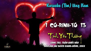 1 Cô rinh tô 13 | Tình Yêu Thương (Karaoke Bm - Tông Nam) Arr. David Dong