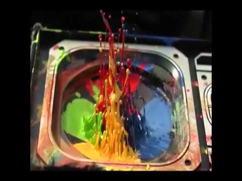 Paint In speaker slow motion. ( song - whistle by flo rida ...