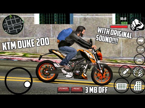 KTM DUKE 200 WITH REAL SOUND | FREE DOWNLOAD | GTA SA ANDROID | BIKE MOD | 20MB