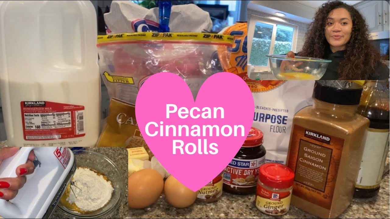 EASY HOMEMADE CINNAMON ROLLS// PECAN STICKY BUNS// QUARANTINE BAKING VALENTINES 2021