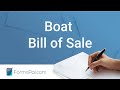 Boat Bill of Sale - GUIDE