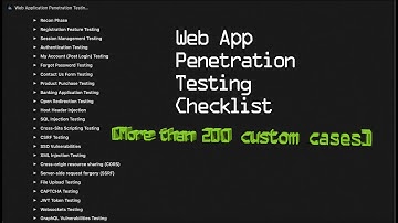 Web Application Penetration Testing Checklist ,with over 200 custom cases. #bugbountytips
