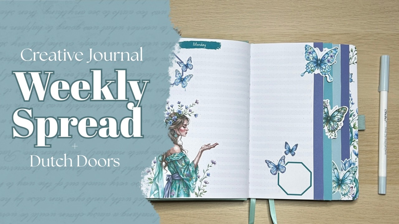 Creative Journal With Me | Sakura Cat Notebook from Tiefossi | Weekly Spread Inspiration