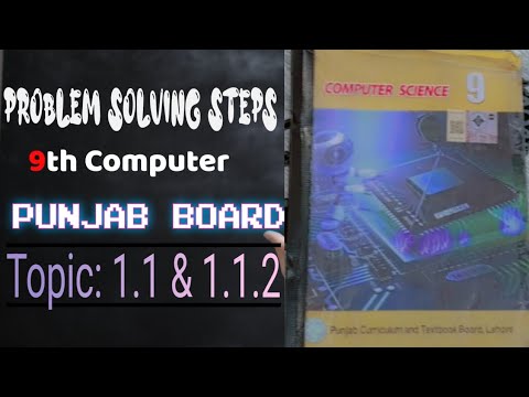 Punjab Board Class 9th Computer problem solving steps and understanding ...