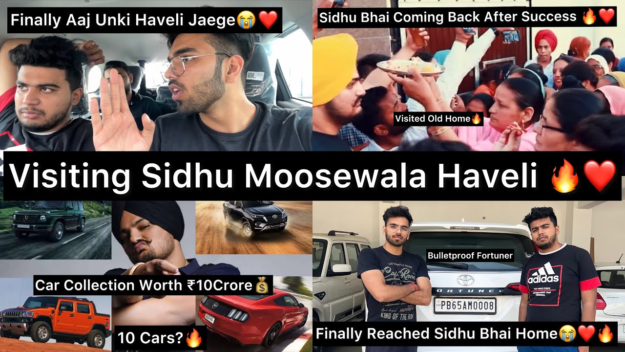 Sidhu Moosewala Car Collection Worth ₹10 Crore & Visiting Old Home🔥❤️