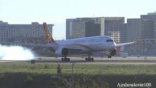 Hong Kong Airlines Airbus A350-900 Landing LAX
Pretty good sink rate going probably due to being in a crab configuration whilst using extreme left rudder to correct for runway centerline.
Date: December 28, 2018
Registration: B-LGE
Flight #: 68
Route: Hong Kong/Chek Lap Kok Intl (HKG) - Los Angeles Intl (LAX)
Runway Used: 24R
*****************************************************************************************************************
Previous Video: https://www.youtube.com/watch?v=WhAI0YxVJIc Hong Kong Airlines Airbus A350-900 Landing LAX