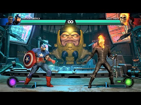 Captain America & Hawkeye vs Ghost Rider & Black Widow (Hardest AI) - Marvel vs Capcom: Infinite