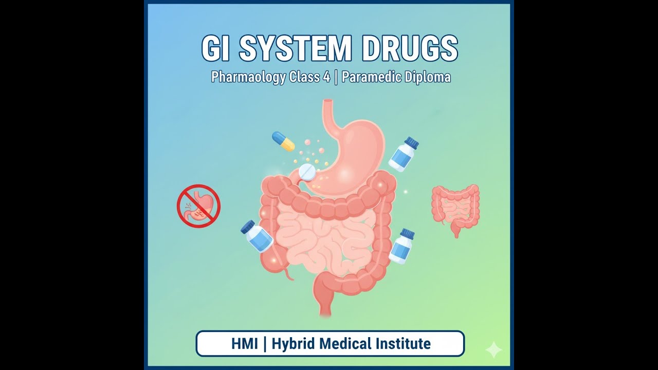 Drugs Used in Gastrointestinal System | Pharmacology (4th Class)| Paramedic Diploma| Online Learning