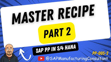 How to Create a Master Recipe Part2 | SAP PP | Master Data