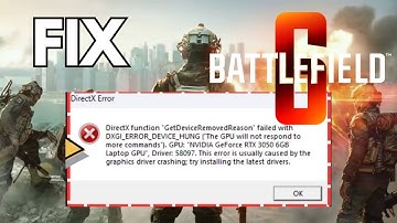 Battlefield 6: Fix DirectX Function DXGI_ERROR_DEVICE_HUNG Crash (100% Working)