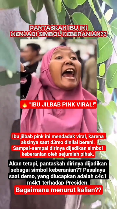 😱 Viral!Aksi Ibu Jilbab Pink Jadi Simbol Keberanian di Tengah Demo#ViralHariIni #Demo #BeritaTerkini