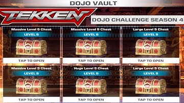 3 X MASSIVE CHEST DOJO SEASON 4 TEKKEN MOBILE