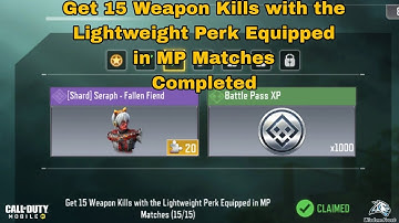 How to Get 15 Weapon Kills with the Lightweight Perk Equipped in MP Matches Cod Mobile 2023