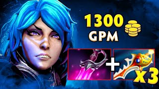 x3 Divine Rapiers + Khanda 57Kills One Shot Luna🔥OMG 1300+ GPM Farm Machine🔥