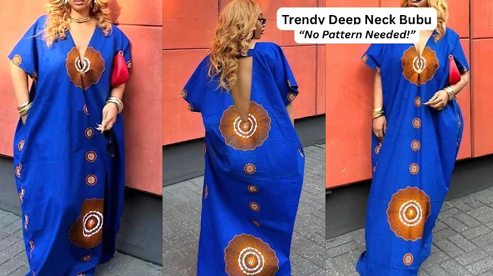 🔥 Sew a STUNNING Deep Neck Bubu Gown | Easy & Trendy Cutting Tutorial For Beginners.