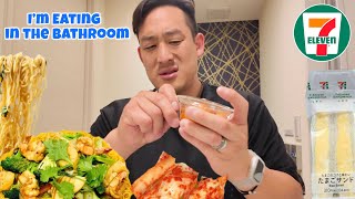 Eating in the Bathroom- 7/11 Japan Late Nights with CrunchDad