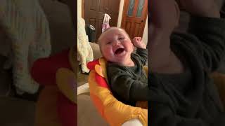 Baby Girl Laughing Hysterically at Daddy