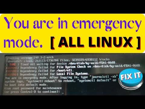 You are in Emergency Mode | Welcome to Emergency Mode Ubuntu | Turn Off Emergency Mode in Kali Linux