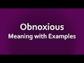 Obnoxious Meaning with Examples