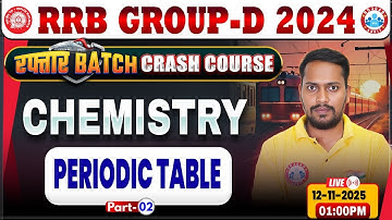 RRB Group D Science Classes 2025 | Group D Chemistry Class | RRB Group D Crash Course