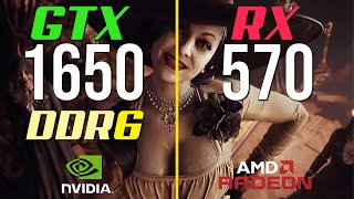 GTX 1650 (GDDR6) vs. RX 570