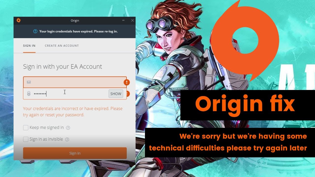 Tidak Bisa Login Origin Apex Legends  Can't Login Origin Apex Legends 