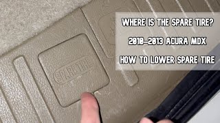 Where is the spare tire? How to lower the spare tire 20102013 Acura MDX video #sparetire #acuramdx