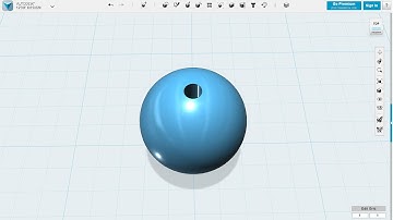 123D Design: Center a Hole on a Sphere