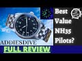 Addiesdive Pilot Watch MY-H2 ✈ FULL REVIEW ✈