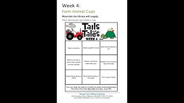 Summer Reading Program Week 4 - ages 4-11 June 30, 2021