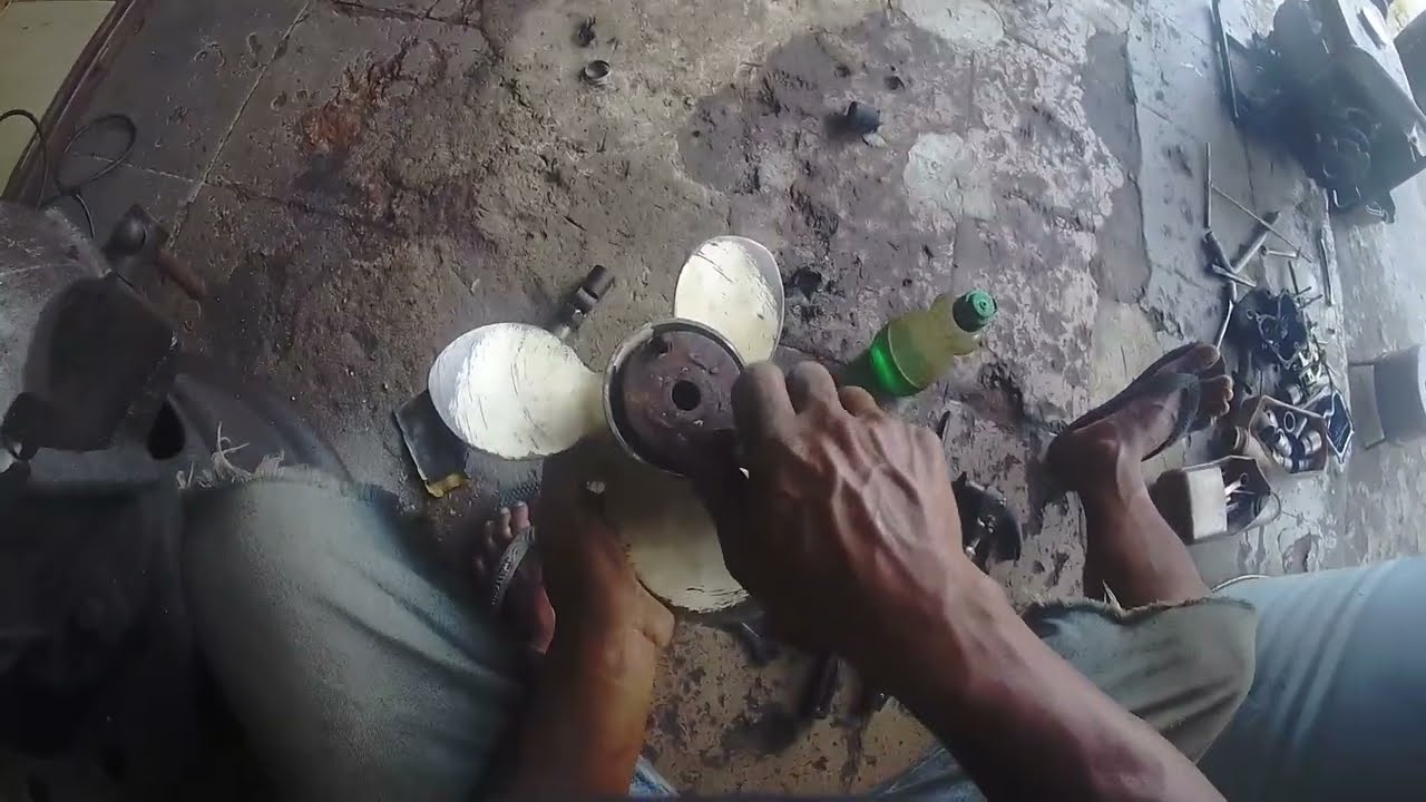 Ganti getah kipas, mesin tempel 15 pk