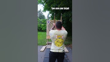 Or whatever that video was called 🤷🏻‍♂️ #axethrowing #throwingaxe #trickshots #bullseye #watl