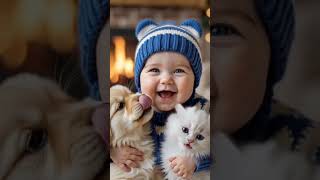 👶🐾 O trio mais fofo (e bagunceiro) que você vai ver hoje! #bebe #fofo  #baby  #engraçado
