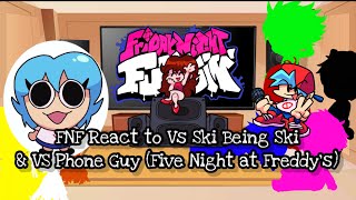 FNF React To Vs Ski Being Ski & VS Phone Guy (Five Night at Freddy's)|FRIDAY NIGHT FUNKIN'|ElenaYT.