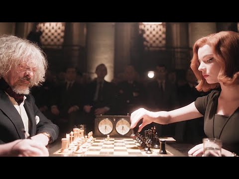 Beth Vs Luchenko Chess Game Scene-The Queen's Gambit