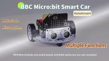 HS1002  HolaSmart Microbit Mini Robot Car – Full Function Demo | MakeCode + Python STEM Project!