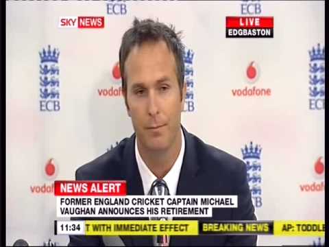 Former Cricket Captain Michael Vaughan retires from all forms of Cricket