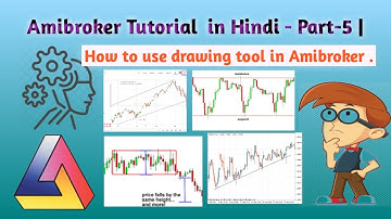 Amibroker Tutorial in Hindi – Part-5,How to use the drawing tools,Trend , ,Horizontal ,Vertical line