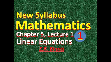 Chp 5, Lec#1, Linear Equations