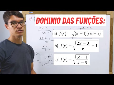 Explicite o domínio D das seguintes funções: