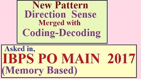 DIRECTION SENSE MERGED WITH CODING DECODING // question asked in IBPS PO MAIN 2017