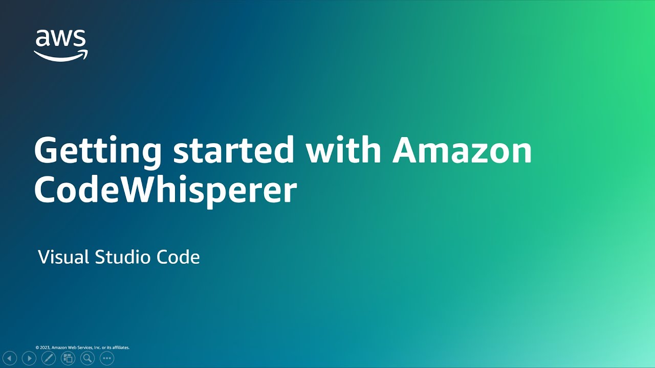 Getting started with Amazon CodeWhisperer with VS Code | Amazon Web  Services - YouTube