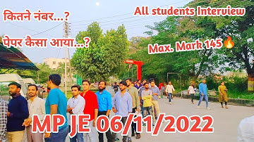 MP JE 6 November 2022 second shift | Vyapam sub engineer 2nd shift papaer review | mp sub engineer