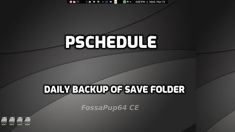 automatic backup copy of puppy save folder using pschedule