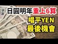 【外匯】日圓明年重上6算  唱平YEN  最後機會