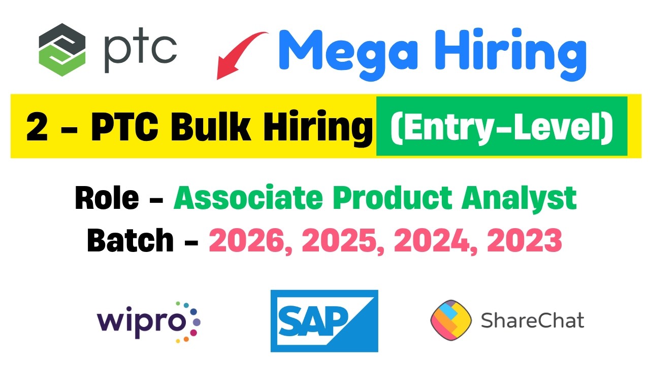 🔥Mass Hiring Freshers | PTC, SAP | Off campus drives | Jobs | B.tech ...